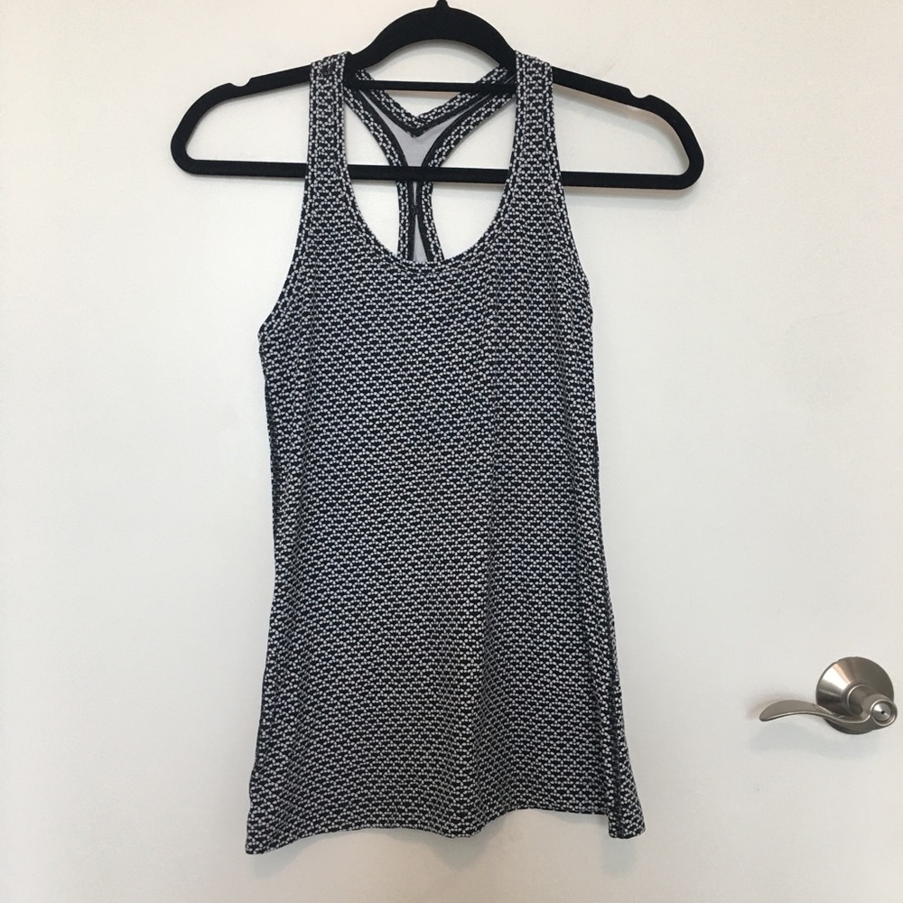 Lululemon Black Patterned Tank Top